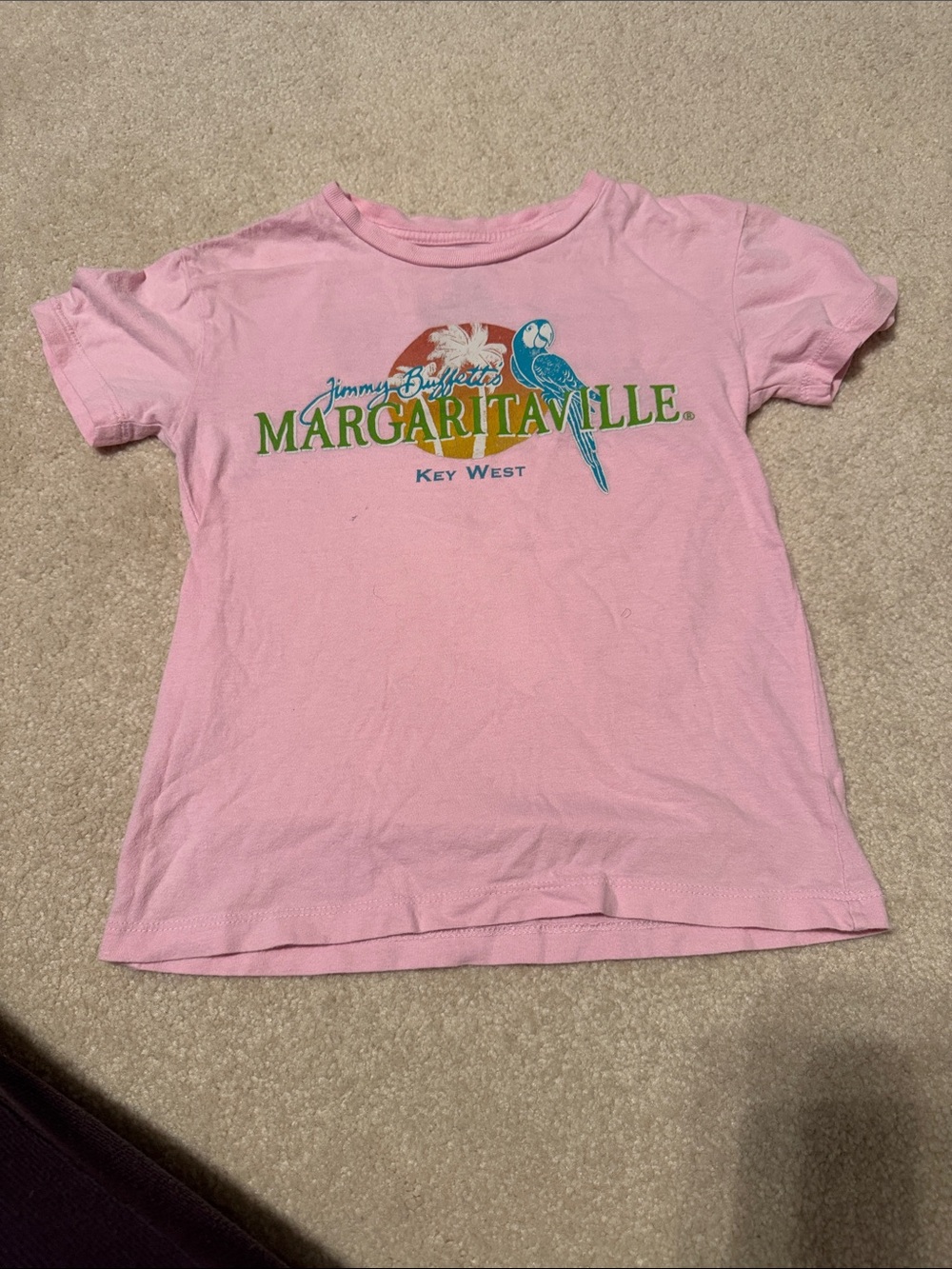 Margaritaville Pink Kids Parrot Graphic Tee